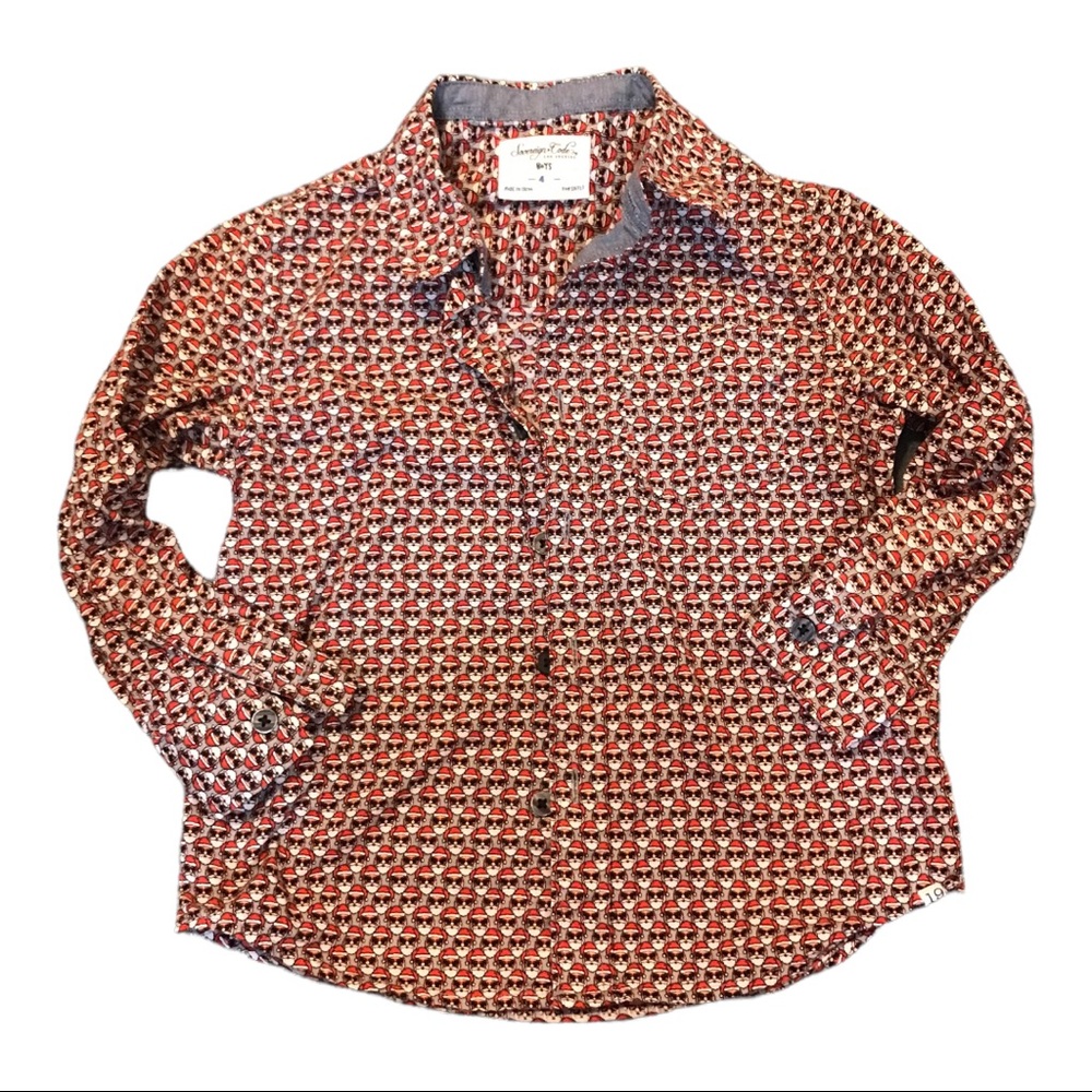 Sovereign Code Boys Santa Shirt Sz 4